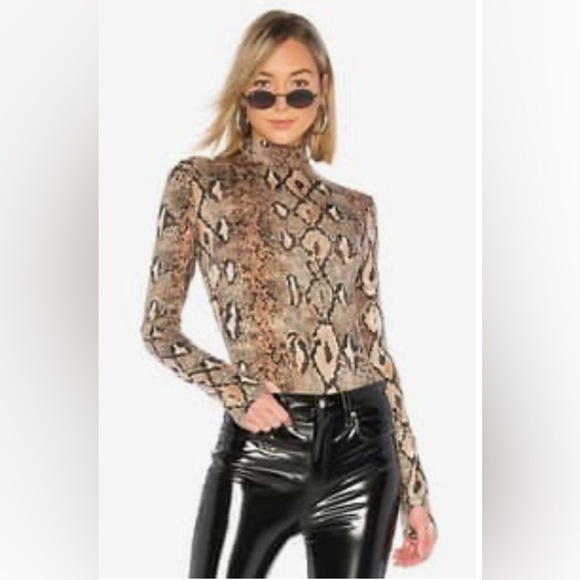 I.AM.GIA Tops - NWT I.AM.GIA Kenzie Bodysuit - Brown Snake - M